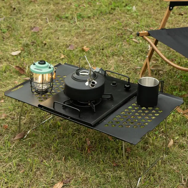 Rejilla para parrilla, rejilla de cocina de alta resistencia, utensilios de cocina multifuncionales para barbacoa, rejilla para parrilla 2 en 1 para mochilero y Picnic - imagen 4