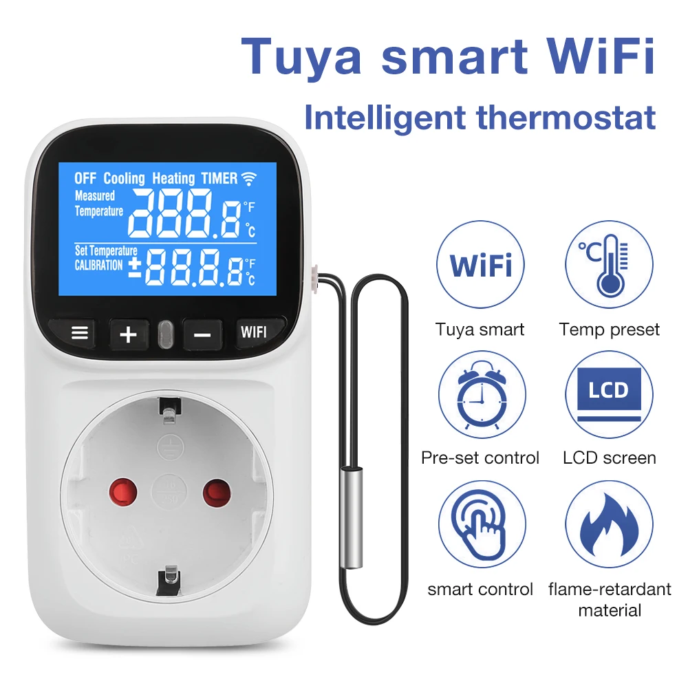 Termostato digital LCD con pantalla