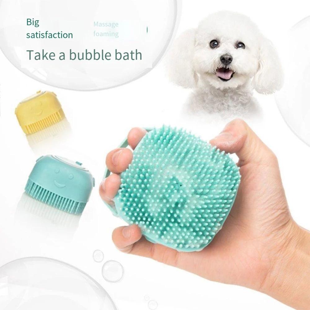 Cepillo de baño para mascotas, masajeador de silicona suave, Gel de ducha, cepillo de baño, Herramientas de limpieza, peine, guantes, suministros de aseo para perros y gatos, accesorios - imagen 2
