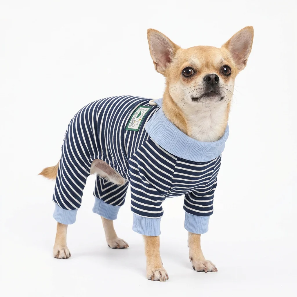 Mono body a rayas cálido y suave para perros y gatos - imagen 2