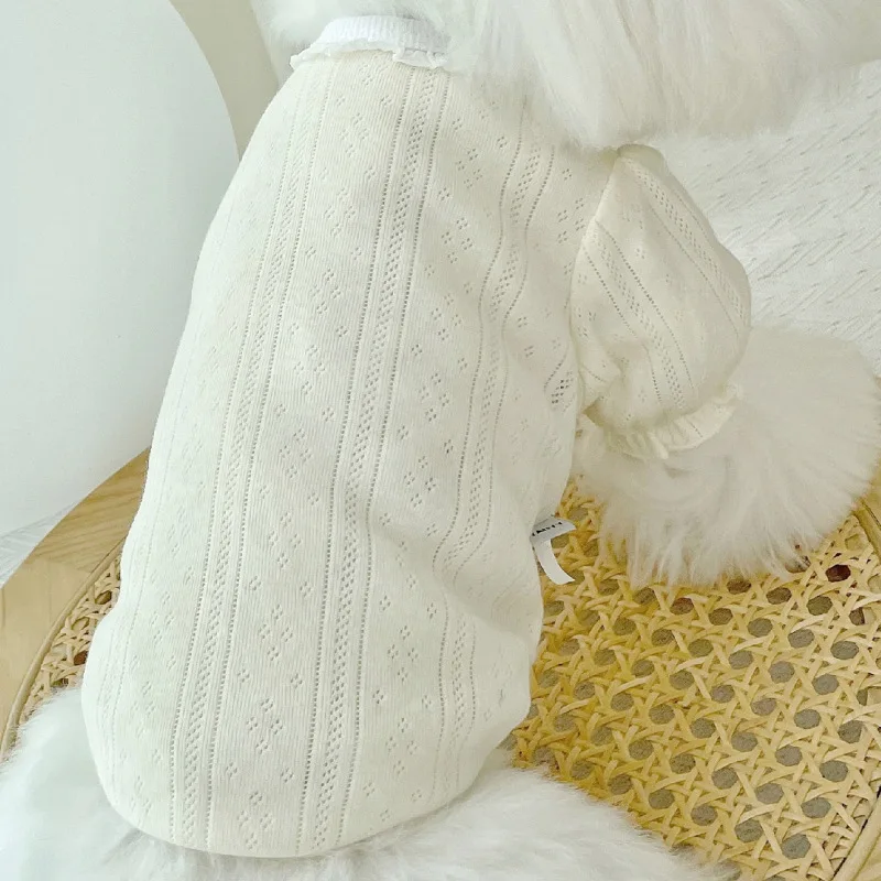 Abrigo de Jacquard con manga de burbuja para perro, ropa VIP de peluche para mascota, falda de invierno para perro, ropa de Navidad, venta al por mayor - imagen 4