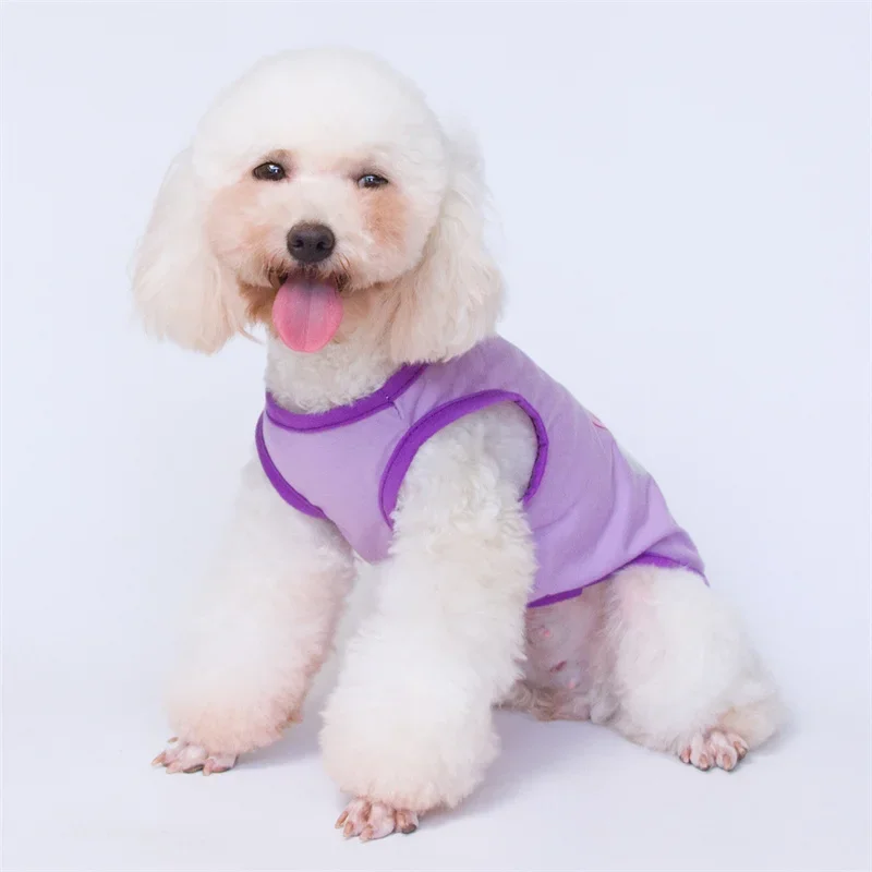 Cute Print Cat Dog Sleeveless Vest Summer Pet Clothes Fabric No Pilling for Small Dogs Chihuahua Yorkshire Puppy Clothing Shirt - imagen 4