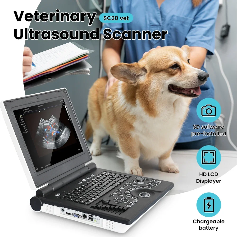 SC20 Vet Veterinary Color Doppler Digital B-sistema de diagnóstico por ultrasonido Escáner de embarazo Máquina de detección de salud - imagen 2