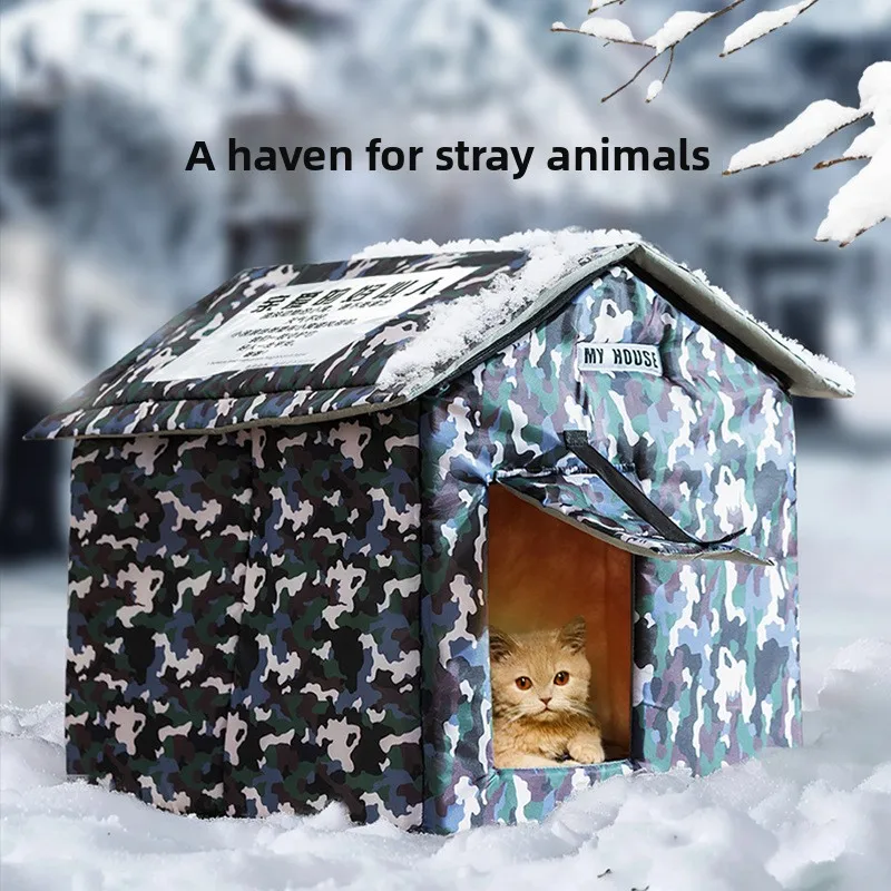 Refugio corazón para gatos: casa térmica impermeable exterior - imagen 4