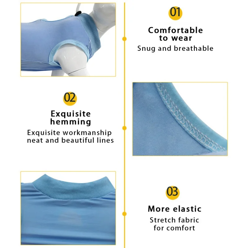 Traje de recuperación para gatos, ropa de rehabilitación y cirugía para mascotas, chaleco antimordedura para prevenir lamer después de la cirugía, traje de destete - imagen 5