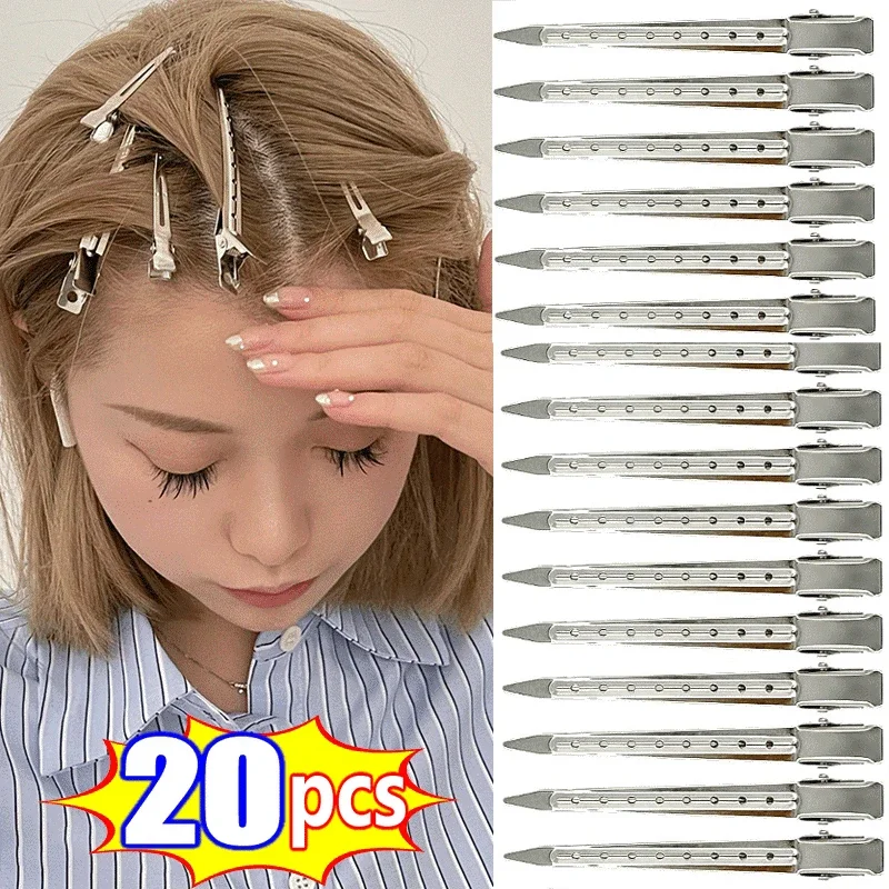 Pinzas para el cuidado del cabello para mujer, pinzas de corte de peluquería de acero y Metal, herramientas de estilismo para corte de pelo de peluquero, horquilla esponjosa para raíz del cabello - imagen 2