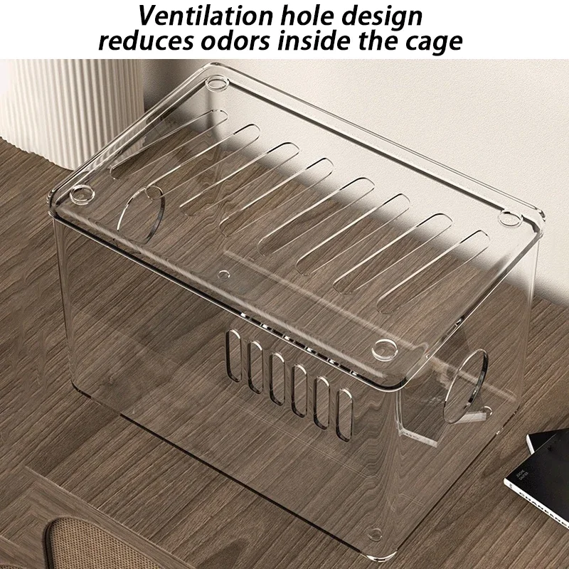 Jaulas para hámster de 2 niveles, juego de tamaño grande, jaulas para hámster grandes, casa transparente con túneles de rueda, Villa para hámsteres, baño, producto para mascotas - imagen 4