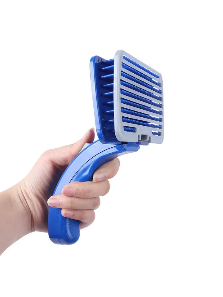 Peine para perros y gatos, herramienta multiusos para quitar el pelo, masaje autolimpiante, cepillo de cuidado de belleza para mascotas, suministros para perros Chihuahua Pug - imagen 2