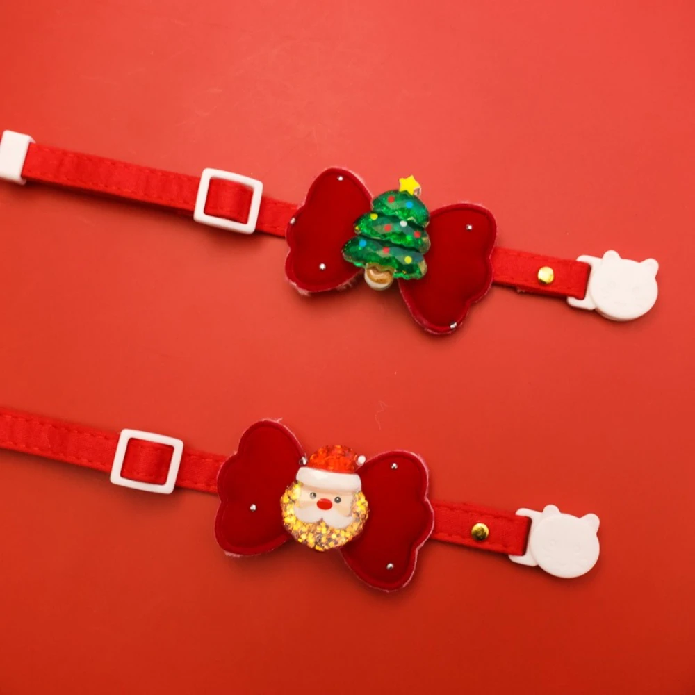 Collar navideño rojo ajustable y silencioso para perros y gatos - imagen 5