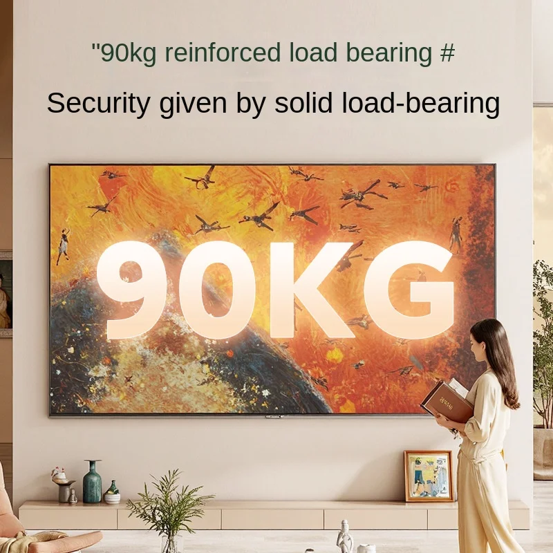 Soporte de TV de papel tapiz de arte ultrafino para TV LCD de 40-100 pulgadas soporte de montaje en pared soporte sólido de carga grande soporte de acero para montaje en TV de pared