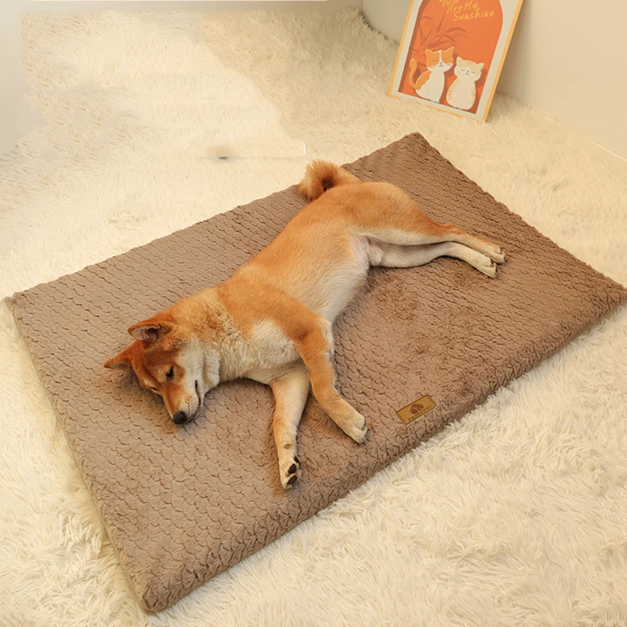 Alfombra de felpa corta y transpirable para perros y gatos, lavable - imagen 2