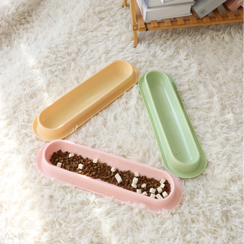 Cuenco largo de comida para gatos con ranura antifugas, plato de alimentación para mascotas con agua húmeda para evitar hormigas e insectos, cuenco de alimentación para mascotas de fácil limpieza - imagen 5