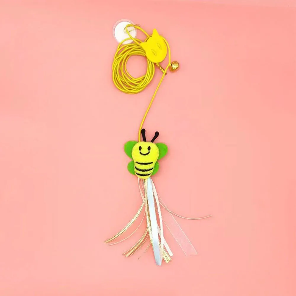 Juguete para gatos, simulación colgante, juguete interactivo para gatos, divertido juguete interactivo autoelástico para gatitos, varita Teaser, suministros para mascotas - imagen 4