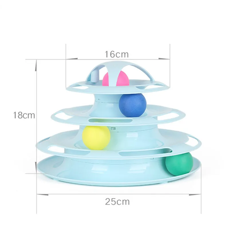 Torre de juguete para gatos de 4/3 niveles, juguetes interactivos para gatos, entrenamiento de inteligencia, torre de entretenimiento, productos para mascotas, túnel para gatos - imagen 4