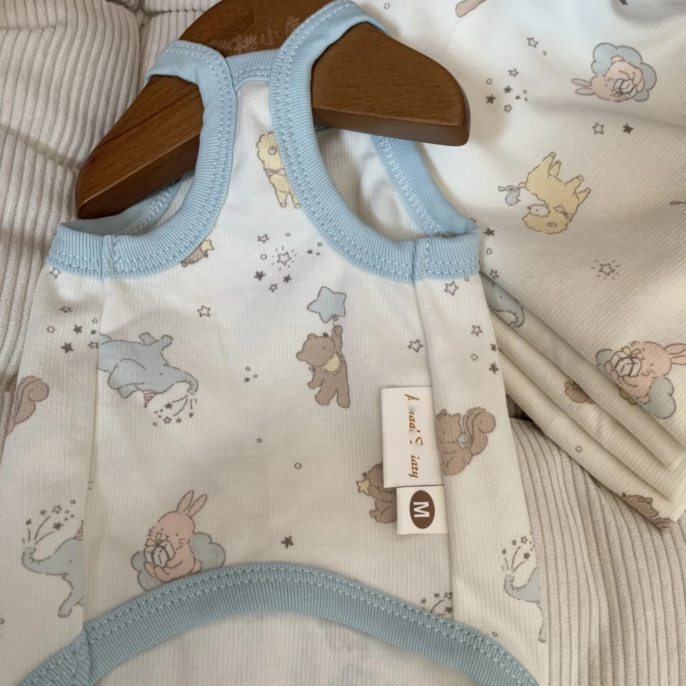 Chalecos de dibujos animados de algodón para gatos Sphynx camisetas de animales para gatos osos y conejos de verano camisetas Halter para gatos devenrex - imagen 5