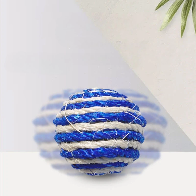 3 uds/5 uds. Pelota con sonido para gatos, pelota interactiva hecha a mano de Sisal para rascar gatos, juguete para gatos con sonidos, pelota para gatitos en casa - imagen 4