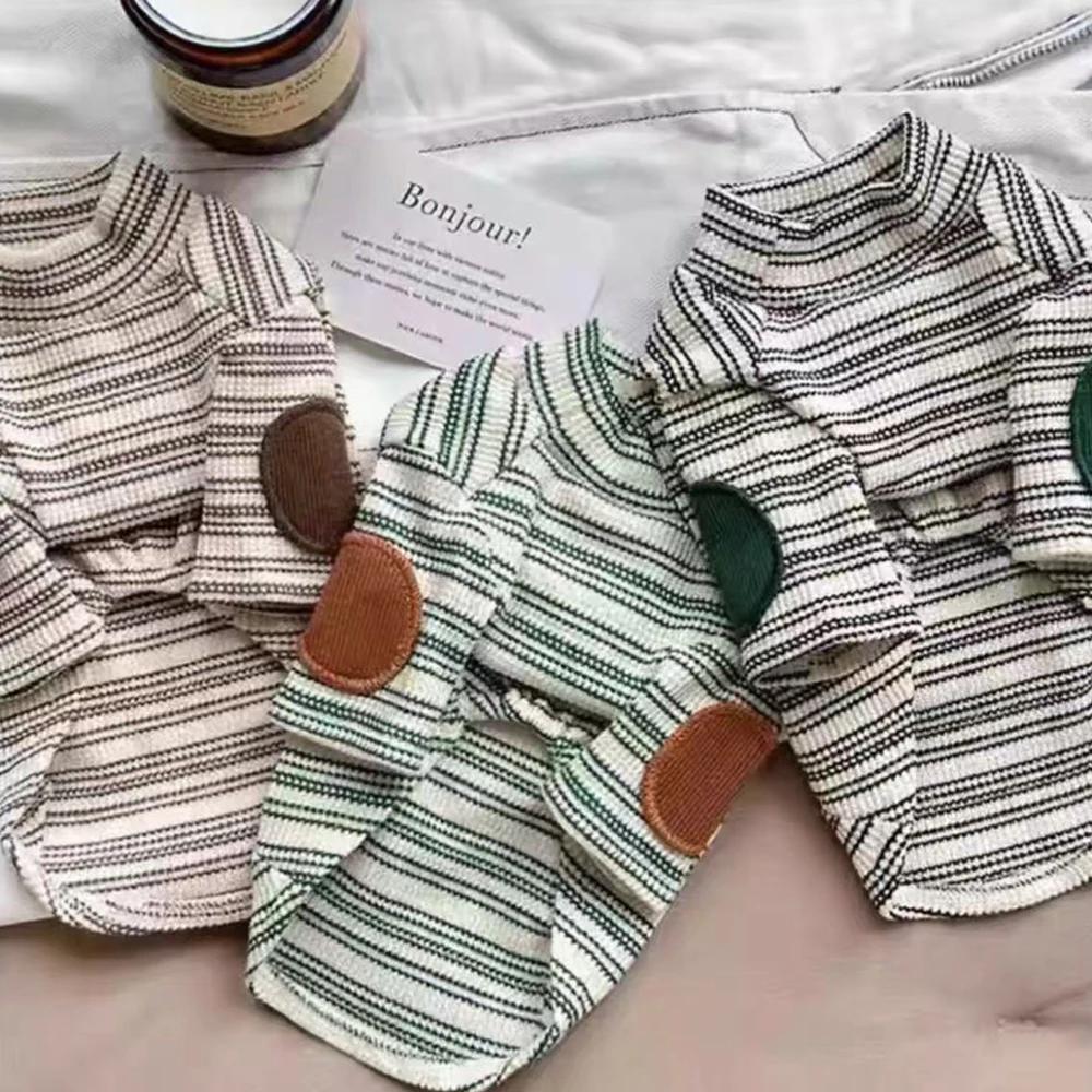 Pijama a rayas suave para perro Dachshund – Camiseta ligera de verano - imagen 5