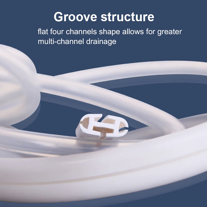 Tubo Drenaje Heridas Silicona 7/10mm Trocar Tubo Estriado Plano Perros Gatos Catéter Succión Bobinado Mascotas Equipo Veterinario - imagen 4