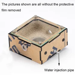 Formicario de hormigón con alimentador y humidificador para hormigas