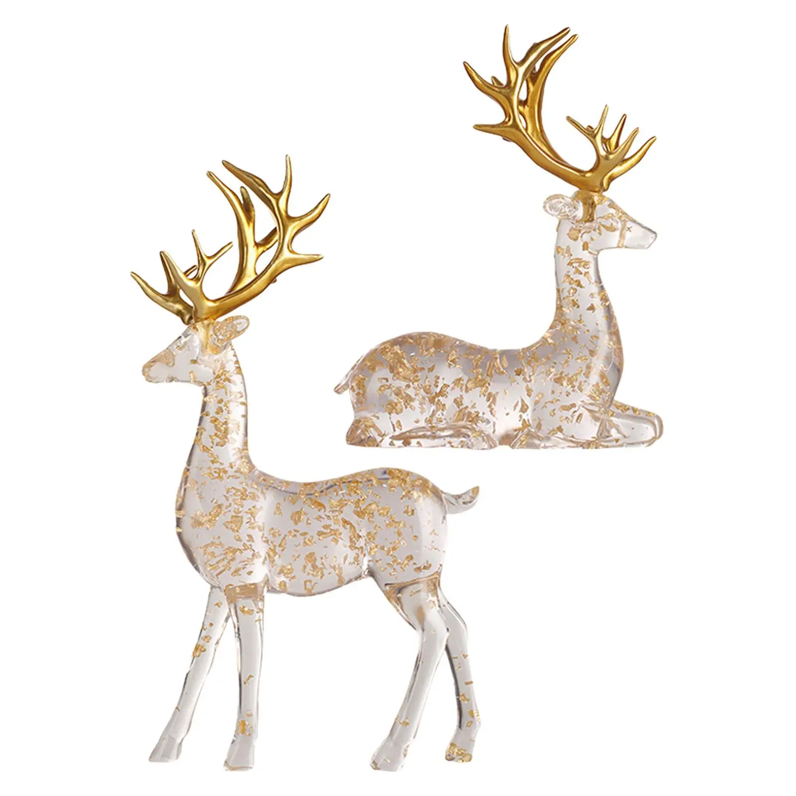 2x Deer Statues Desktop Ornaments Desktop Ornaments,Elk Resin Statues,Decorative Figurines for Holiday Housewarming New Year 2x Deer Statues Desktop Ornaments Desktop Ornaments,Elk Resin Statues,Decorative Figurines for Holiday Housewarming New Year