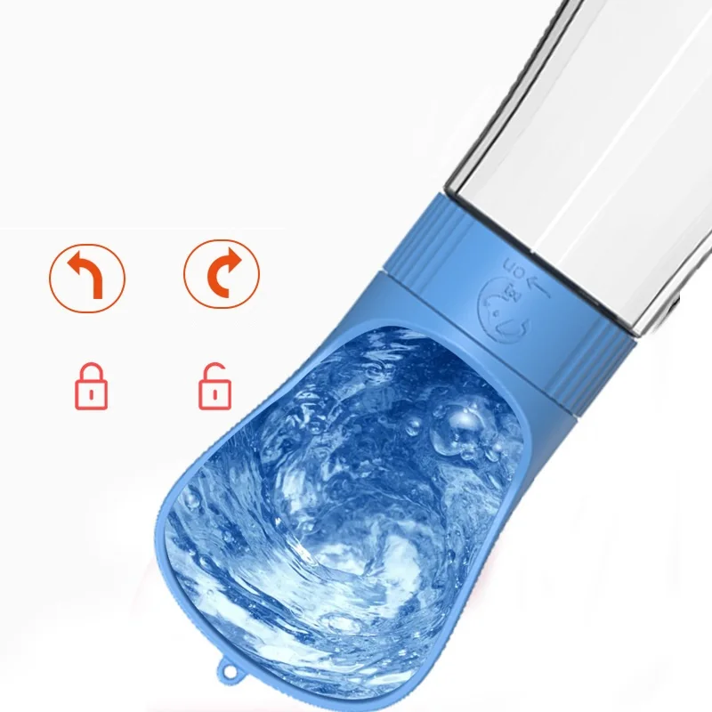 Botella de agua portátil 2 en 1 para perros pequeños y grandes, cuencos para caminar al aire libre, alimentador para mascotas, suministros para cachorros y Chihuahua - imagen 4