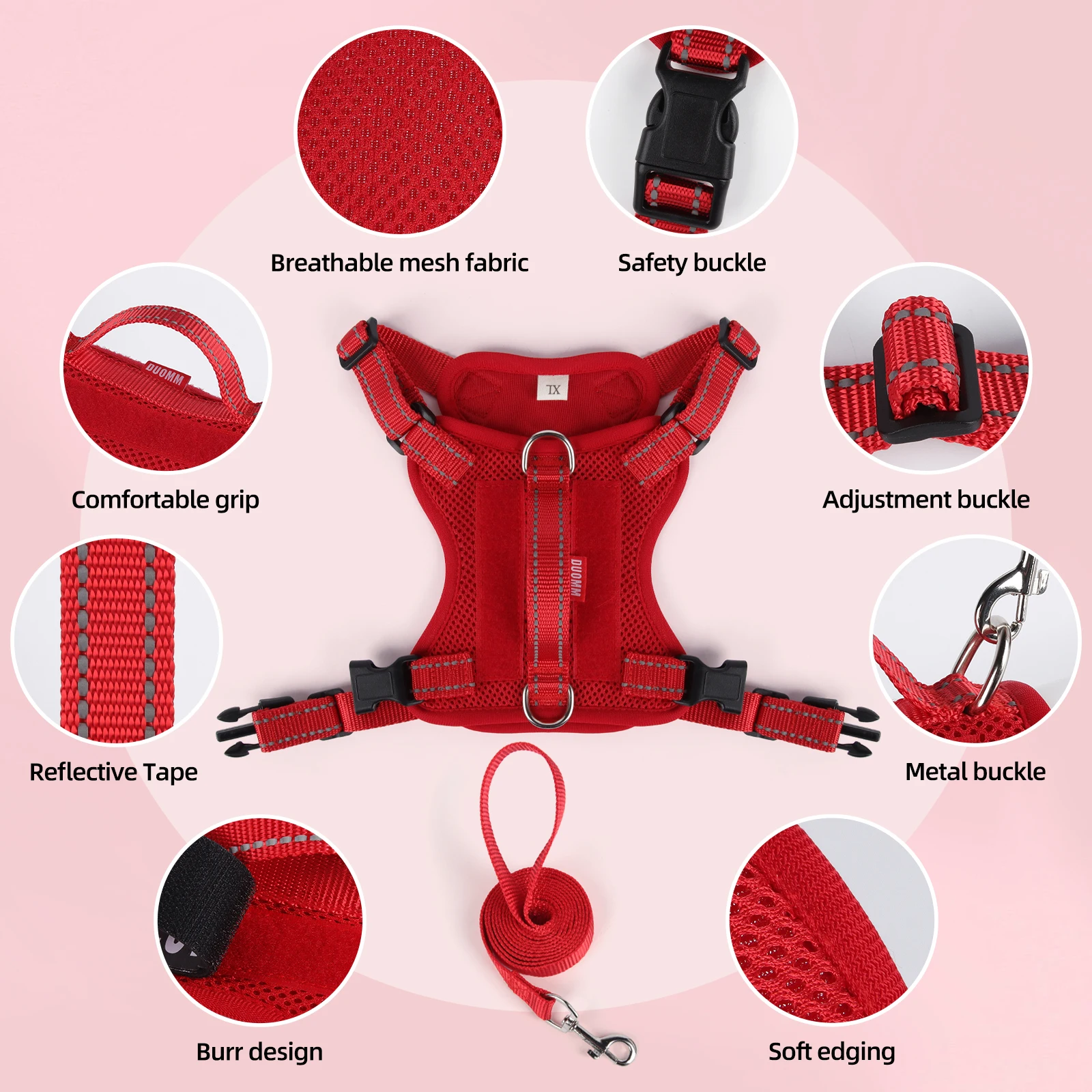 Arnés táctico para perros pequeños, chaleco militar a prueba de Escape, ligero y transpirable para mascotas con correa gratis, ajustable y cómodo - imagen 2