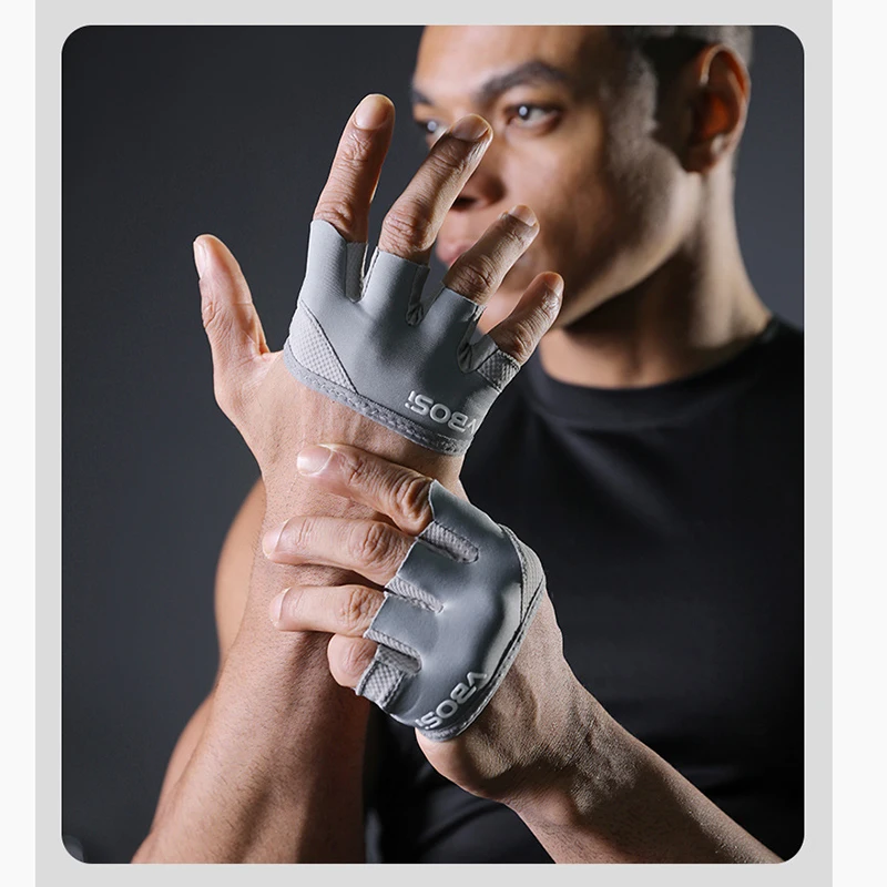 Guantes ligeros cuatro dedos antideslizantes para entrenamiento y pesas - imagen 4
