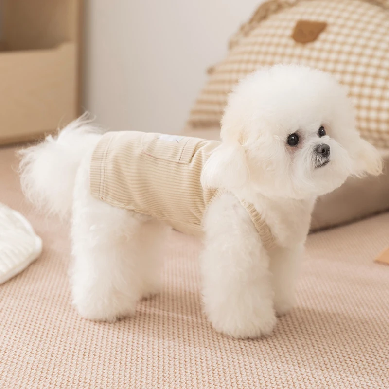 Ropa de otoño e invierno para perros, chaleco para perros Maillard para perros pequeños y medianos, vestido para cachorros, ropa para Chihuahua Yorkie, accesorios para perros - imagen 3