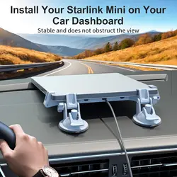 Soporte Starlink Mini de coche con ventosa para tablero y parabrisas
