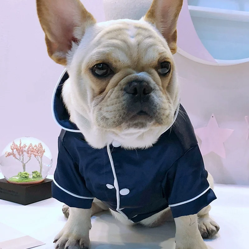 Pijamas de seda suave de lujo para perros pequeños, ropa de abrigo para mascotas, camisa para cachorros y gatos, Shih Tzu, Bulldog francés - imagen 4