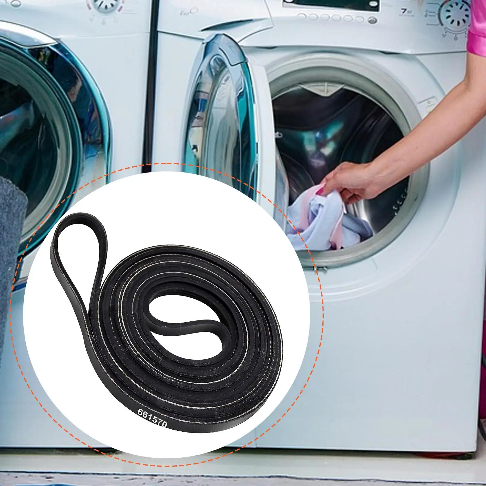 Reemplazo de correa de tambor de secadora, accesorio de secadora, goma de mantenimiento fácil de instalar - imagen 2