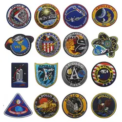 Parches bordados Apollo para gatos y perros - Insignias astronáuticas