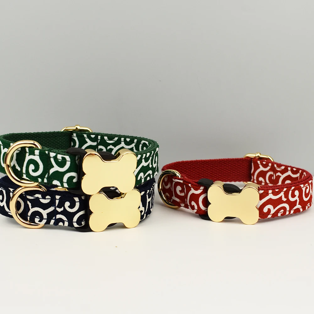 Red roja, hueso de metal, collar de perro con letras antipérdida, puede ser DIY personalizado de alta gama - imagen 3