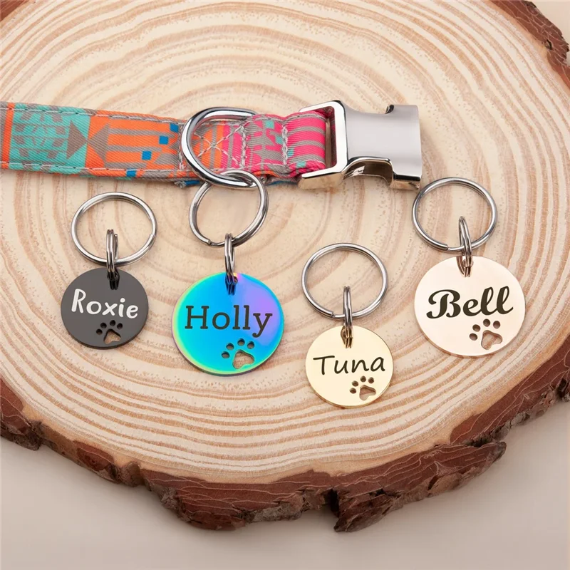 Placa identificativa acero inoxidable para perros y gatos – Grabado personalizado
