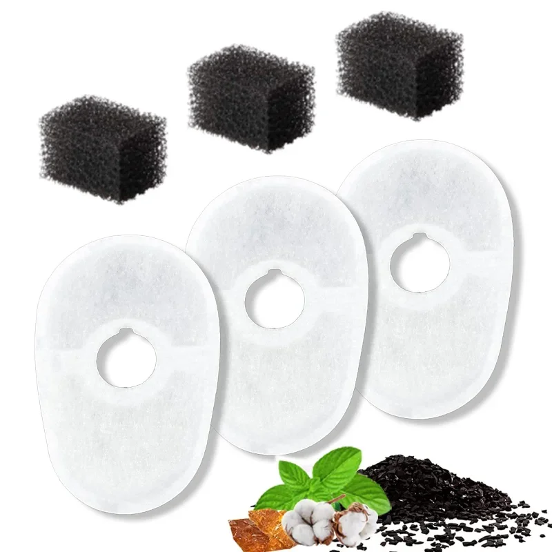 3 filtros 3 espumas sistema filtración cuádruple filtro fuente mascotas fuente agua gatos aguacate 2,0 l