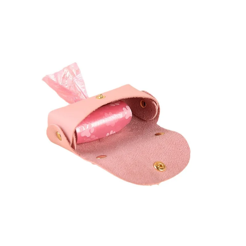 Elegante dispensador de bolsas de caca para perros, soporte portátil para bolsas de basura de viaje al aire libre con clip, organizador de poliéster duradero - imagen 5