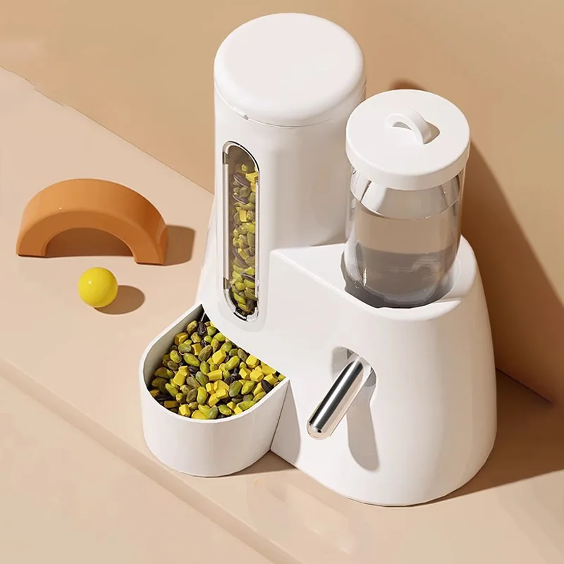 Comedero automático para hámster 2 en 1, dispensador de agua para animales pequeños, botella de agua potable para mascotas, cuenco para hámster, conejillo de indias, rata - imagen 2