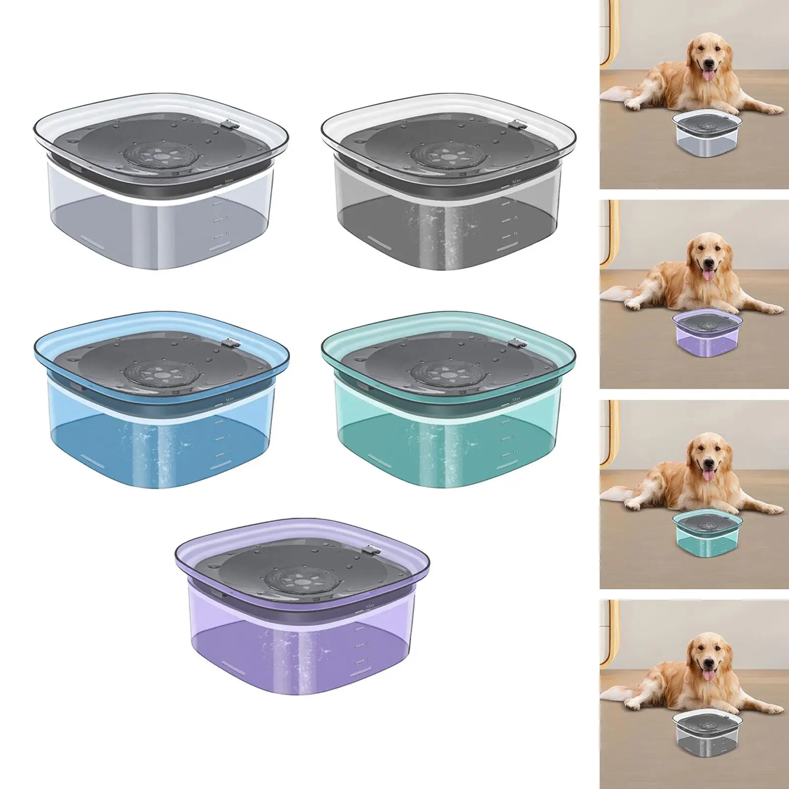 XL Pet Water Bowl - Spill-Resistant Drinking Dish for Large Pets