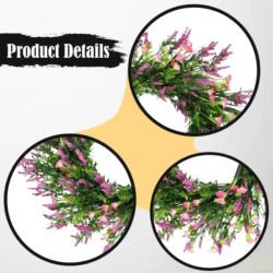 Guirnalda de Lavanda Artificial Rústica – Corona Decorativa para Puerta