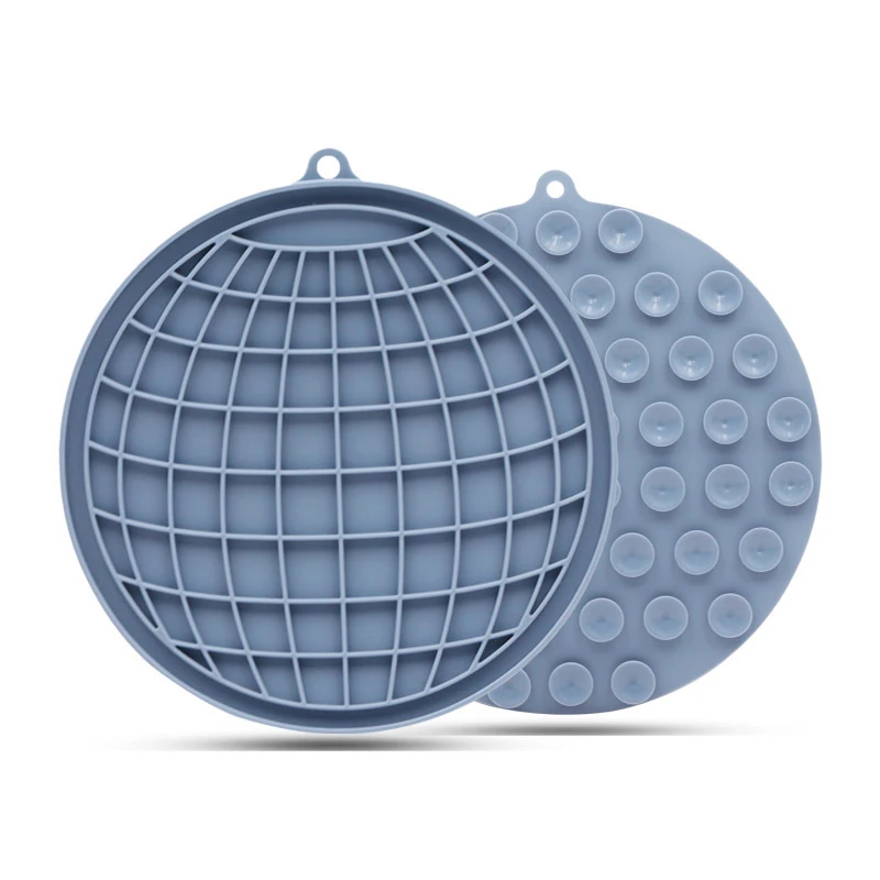 Alfombrilla redonda de silicona para lamer mascotas, alimentador lento con succión, Mantel Individual para mascotas, antiasfixia, tazón de alimentación de silicona, dispensador de alimentos - imagen 2