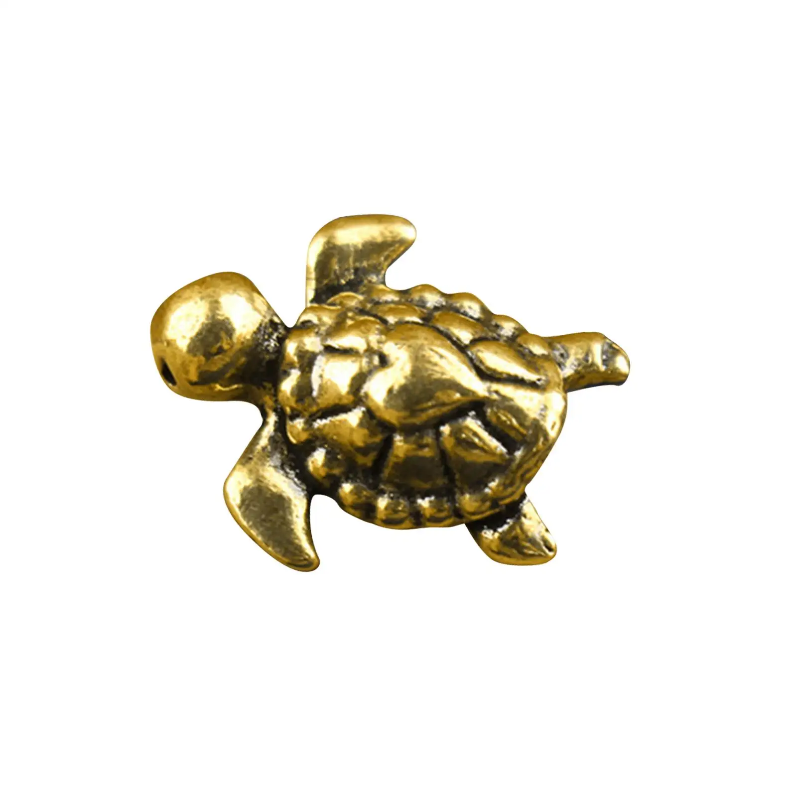Figura de tortuga de latón, centro de mesa, adorno de colección portátil, escultura de estatua de tortuga para coche, estantería, decoración de oficina