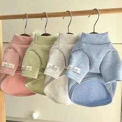 Camiseta a rayas para perros y gatos pequeños - Otoño e Invierno
