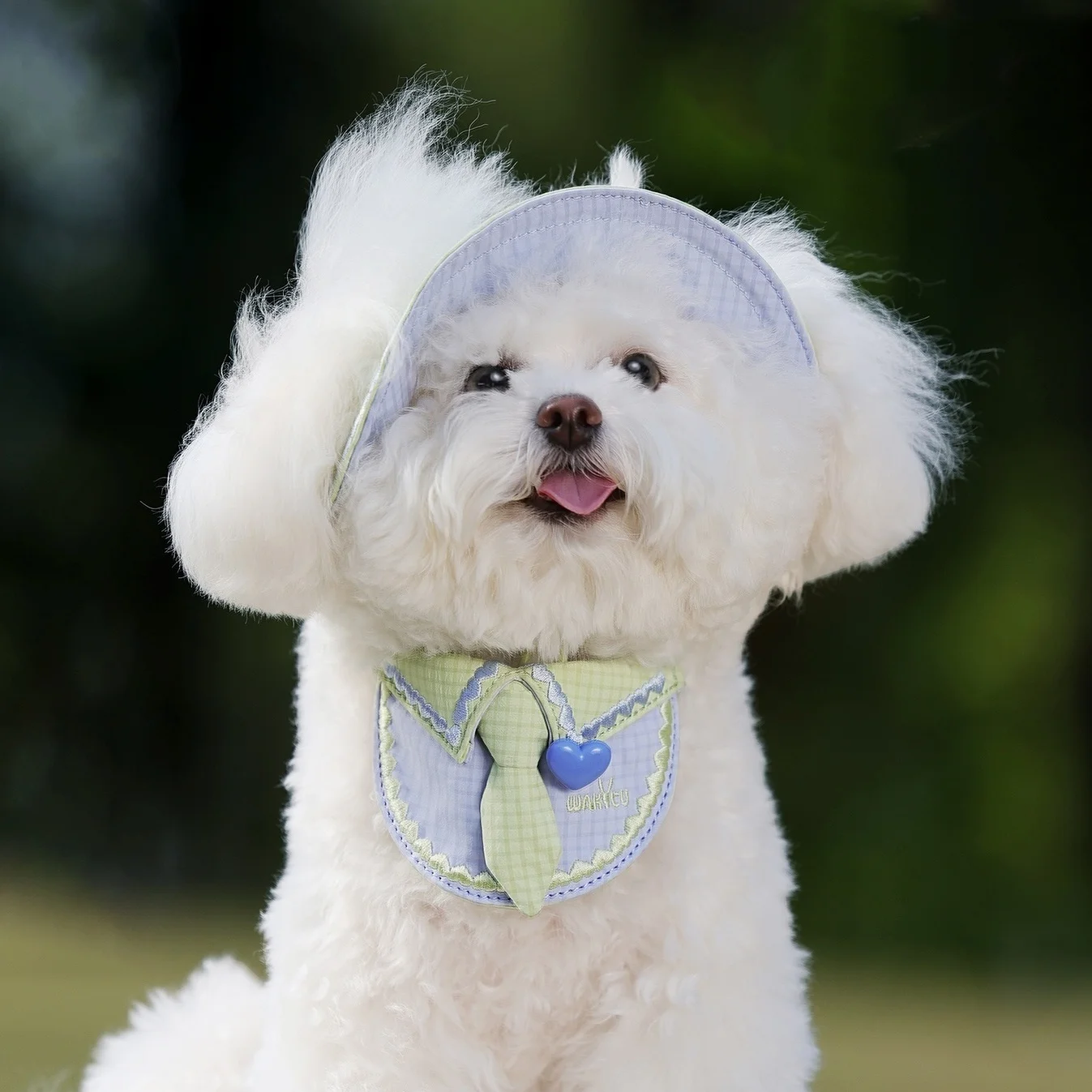 Sombrero de pescador para mascotas con babero para mascotas, conjunto de sombrero para gatos con babero para gatos, sombrero para el sol para mascotas, sombrero para exteriores para perros de verano con gorros para mascotas con orificio para la oreja - imagen 3