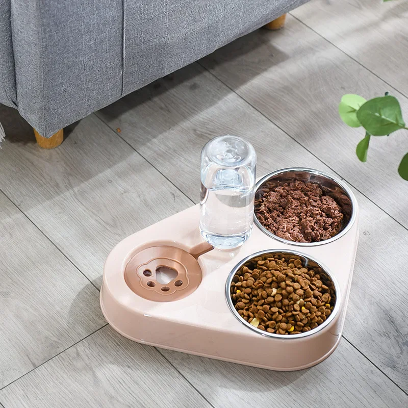 Tres tazones para mascotas, lavabo de arroz para gatos y perros, antiobstrucción, agua potable automática, cuenco para beber para gatos, productos para mascotas - imagen 2
