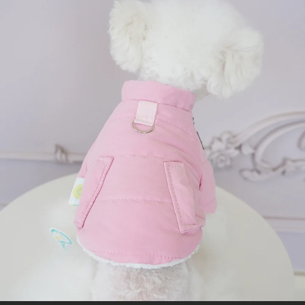 Abrigo de otoño e invierno para mascotas, abrigo grueso y cálido para gatos de peluche, ropa para cachorros pequeños y medianos - imagen 5