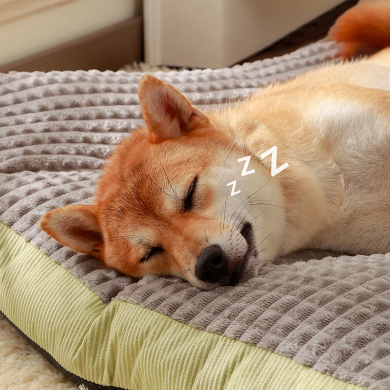 Estera para dormir para perros con gofres, cama cálida de invierno para gatos, perros pequeños y medianos, cama para dormir suave y acogedora para cachorros, nido para mascotas, accesorios para perros - imagen 5