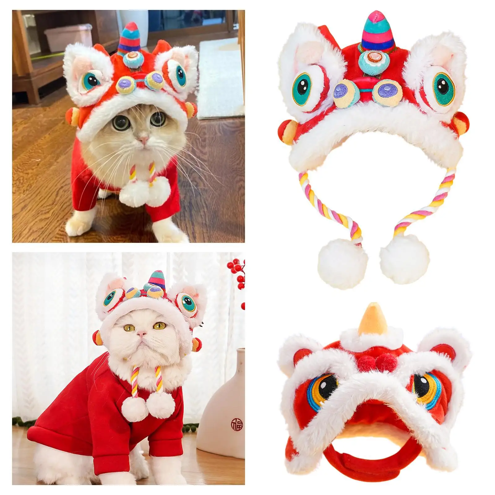 New Year Pet Costume Hat Dog Costume Accessory Festive New Year Pet Costume New Year Pet Costume Hat Dog Costume Accessory Festive New Year Pet Costume
