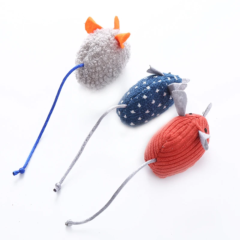 Lindo ratón de felpa con cola que contiene hierba gatera, juguete para gatos, suministros para mascotas - imagen 3