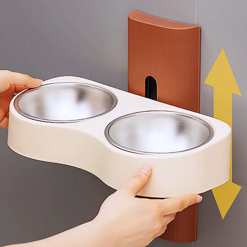 Cuenco de comida para perros, Protector de cuello, cuencos para perros, altura ajustable, cuencos dobles para alimentación de perros, cuenco de agua desmontable para gatos, alimentador para mascotas - imagen 2