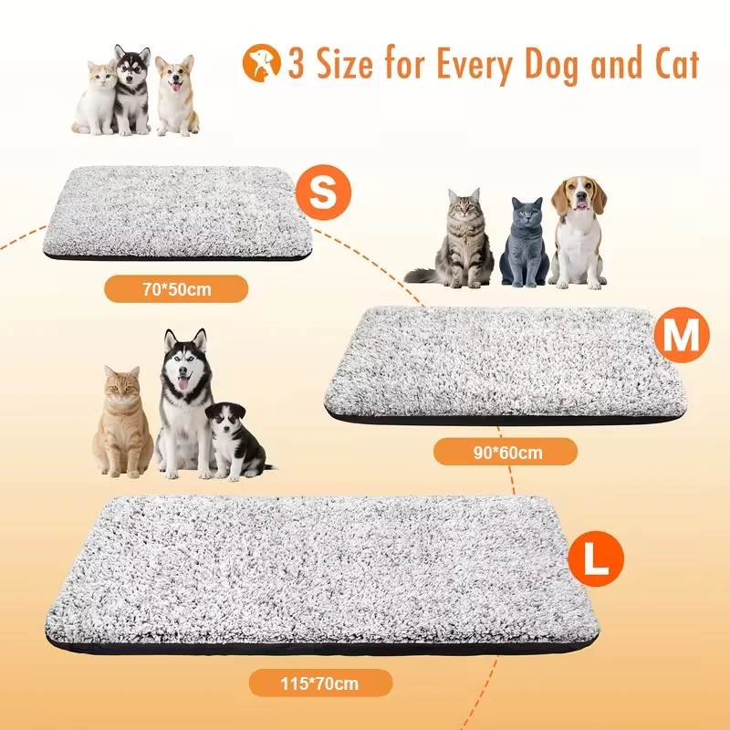 Almohadilla térmica de invierno para mascotas disponible en estera térmica autocalentable diseño antideslizante extraíble Material duradero acogedor cama para mascotas - imagen 5
